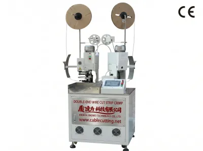 自动双端线材切剥压接机 伺服电机控制 Wire Cut Strip Crimp Machine