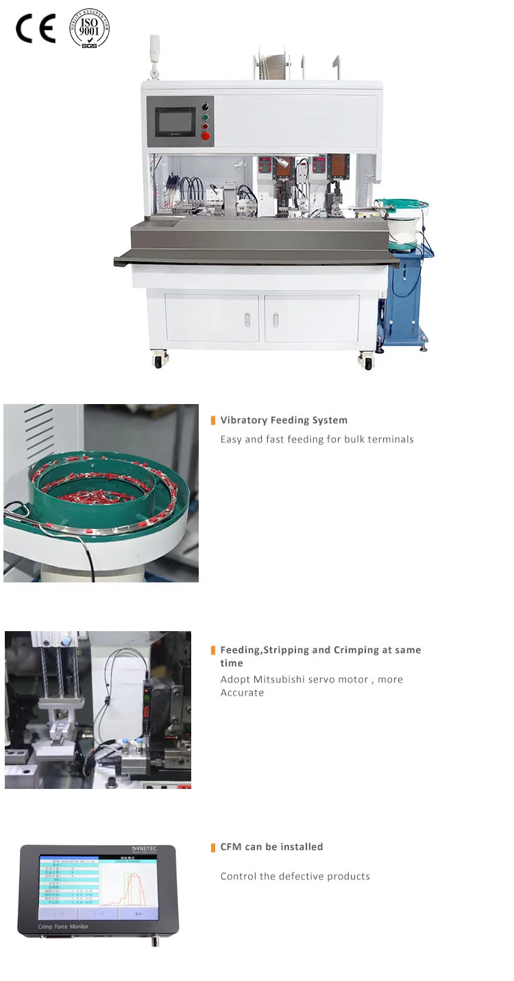 Fully Automatic Cable Crimping Machine For Different Terminals On Different Length Of Inner Core, Wire Crimping Machine Terminal, Solar Wire Crimping Machine 全自动电缆压接机,适用于不同长度内芯上的不同端子,电线压接机端子,太阳能电线压接机