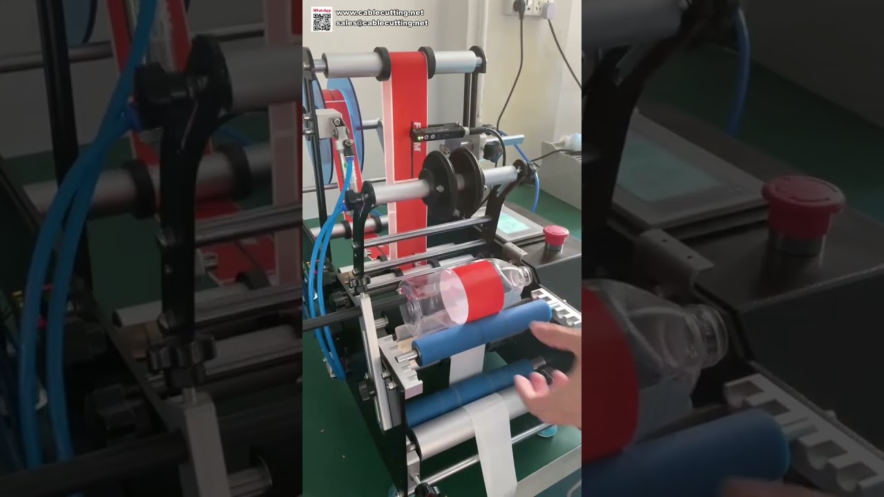 半自动圆瓶贴标机 桌面型不干胶贴标器 小批量生产必备
