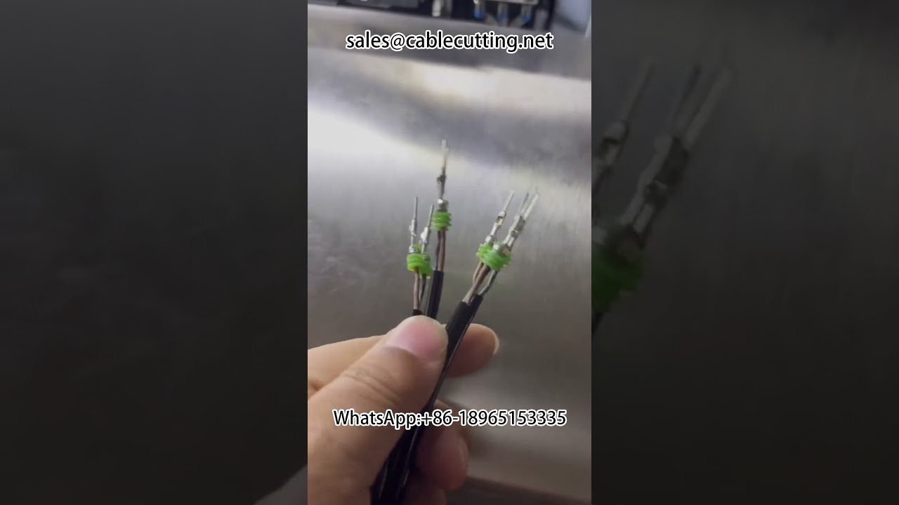 三芯防水接头剥线压接一体机 #实现三芯线两芯短接