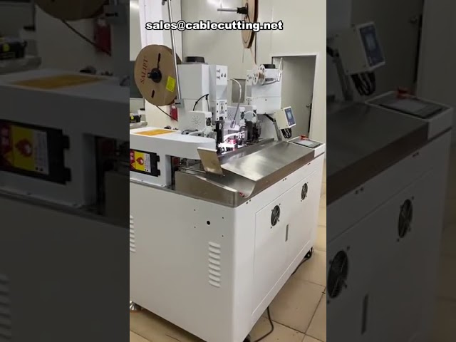 厂家直销：自动散装端子压接与热缩管加热一体机