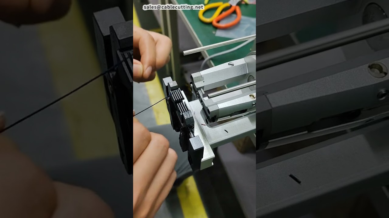 同轴电缆剥线机 34AWG 三层剥线演示 #工厂 #自动化设备